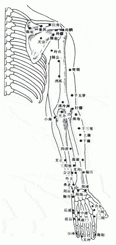 单向透刺穴位